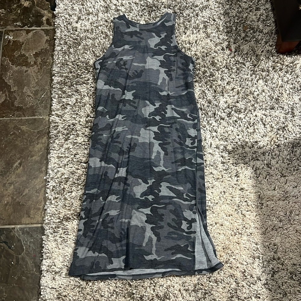 Camo midi dress